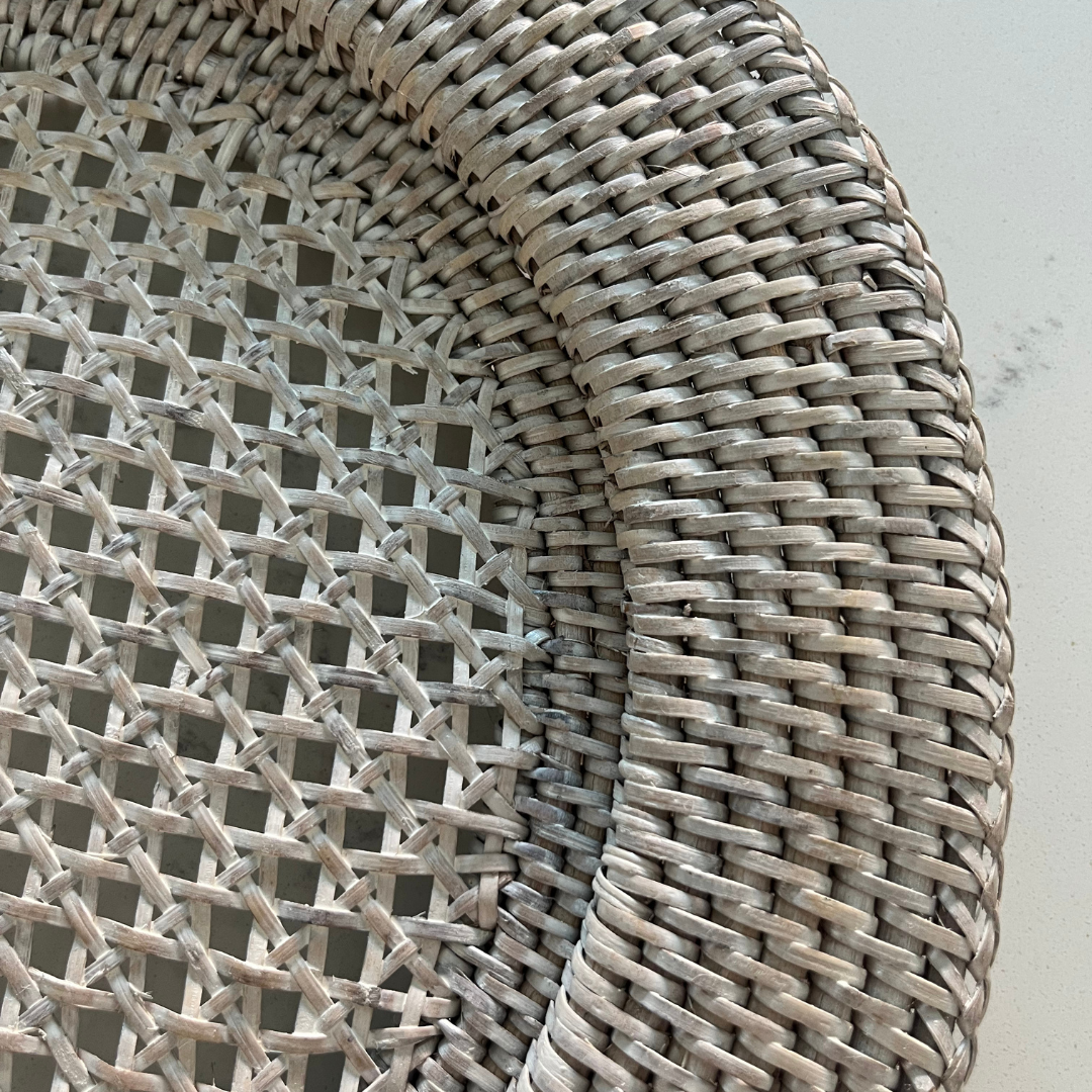 Rattan Charger Plate / Under Plate - White