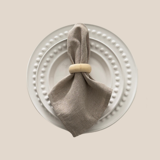 Yuli Wooden Napkin Ring, Set of 4