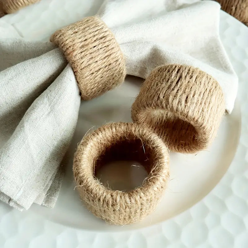 Ocean Jute Napkin Ring, Set of 4
