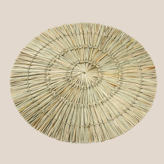 The Alang Alang Seagrass Placemat - Round - Natural (Set of 4)
