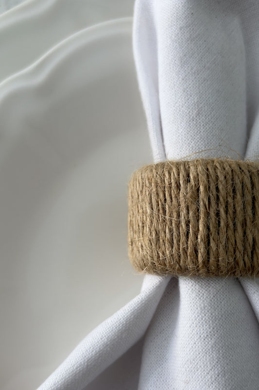 Ocean Jute Napkin Ring, Set of 4