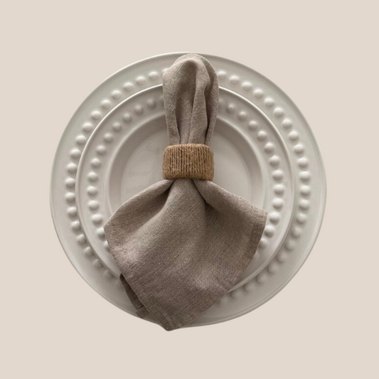 Ocean Jute Napkin Ring, Set of 4