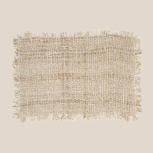 The Oh My Gee Cotton Placemat - Beige - Set of 4