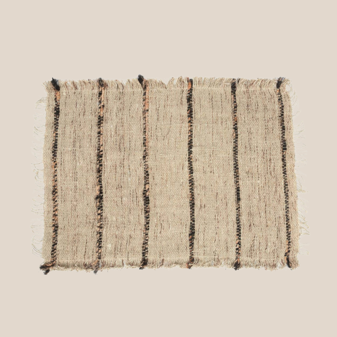 The Oh My Gee Placemat - Beige Black - Set of 4