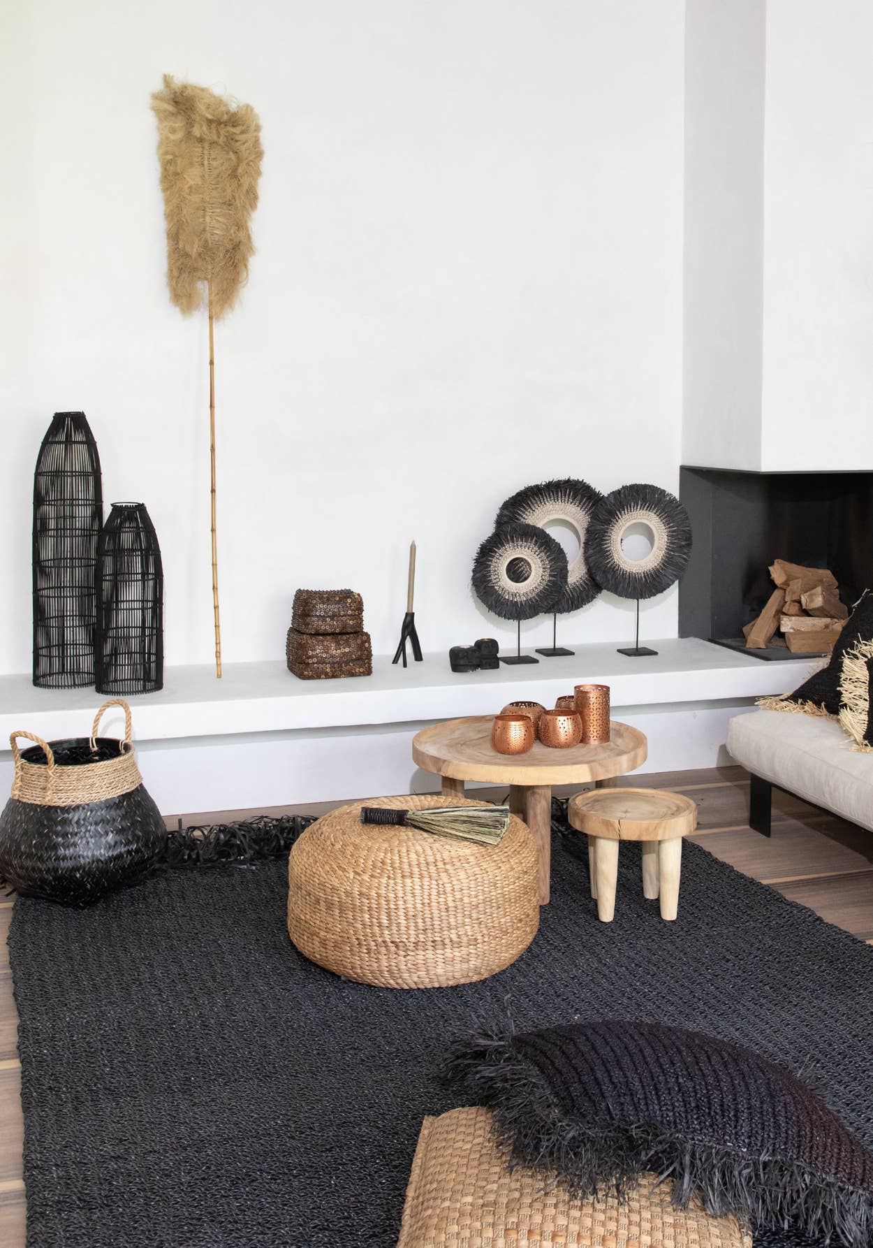 The Triple Twig Candle Holder - Black