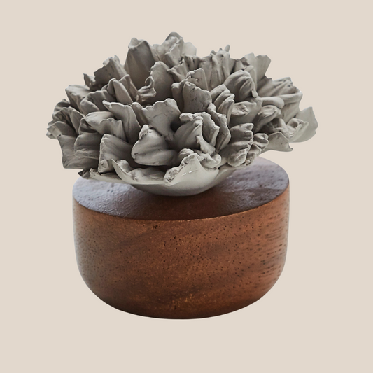 Oil Diffuser - Carnation Flower - Grey Color