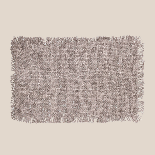 The Oh My Gee Cotton Placemat - Pearl Grey - Set of 4