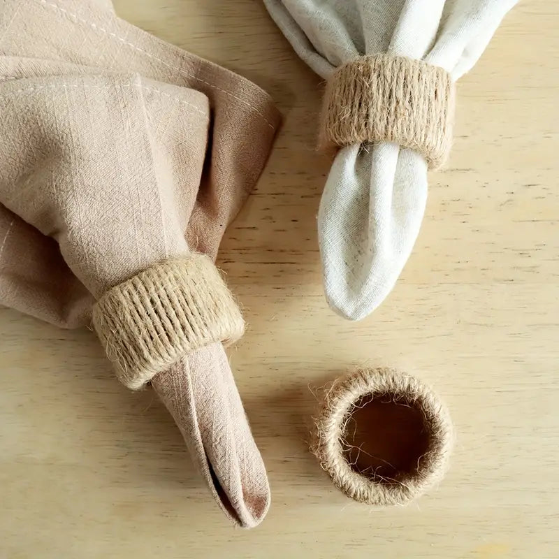 Ocean Jute Napkin Ring, Set of 4