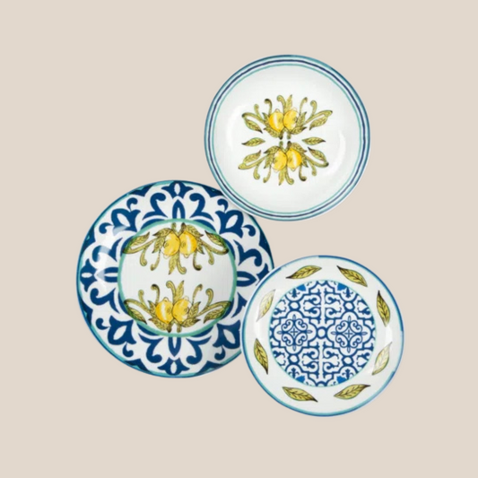 Amalfi 18 Piece Porcelain Dinnerware Set - Set of 6