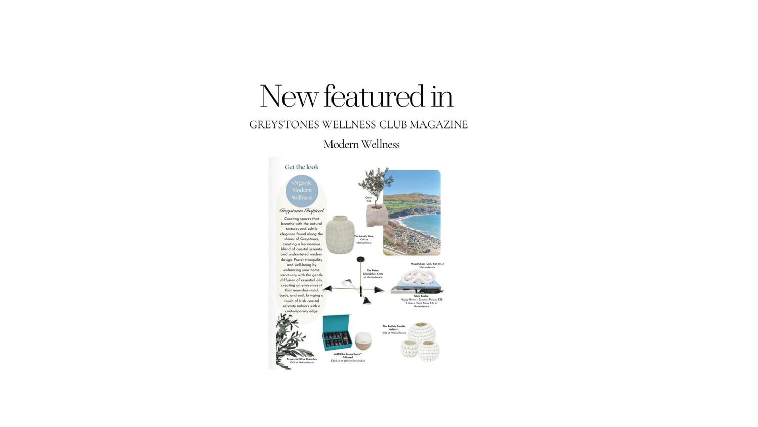 Matisa Deco Featured in Greystones Wellness Club Magazine: Modern Wellness