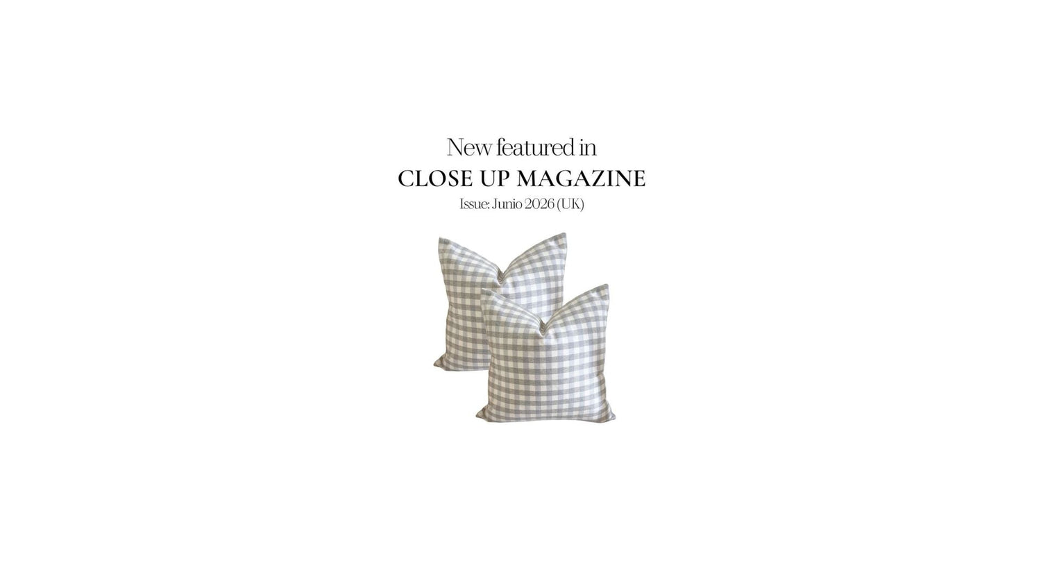 Matisa Deco grey gingham water-repellent cushion covers styled in a contemporary summer garden lounging area.