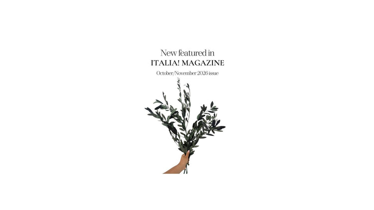 Matisa Deco Featured in ITALIA! Magazine: Preserved Italian Olive Branches