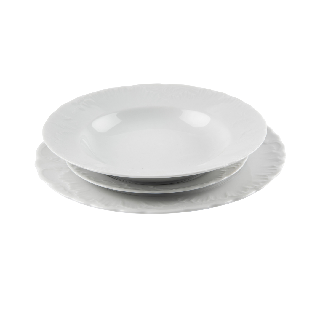 Elisa Rococo 18-Piece Porcelain Dinnerware Set – Service for 6