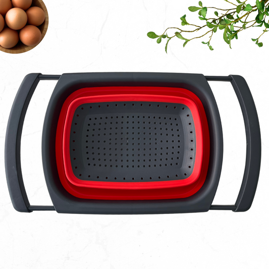 Collapsible Kitchen Colander Strainer, Over The Sink or freestanding