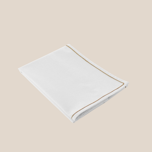 LINA table runner - Recycled Cotton Cloth, “Water-repellent” (White Color)