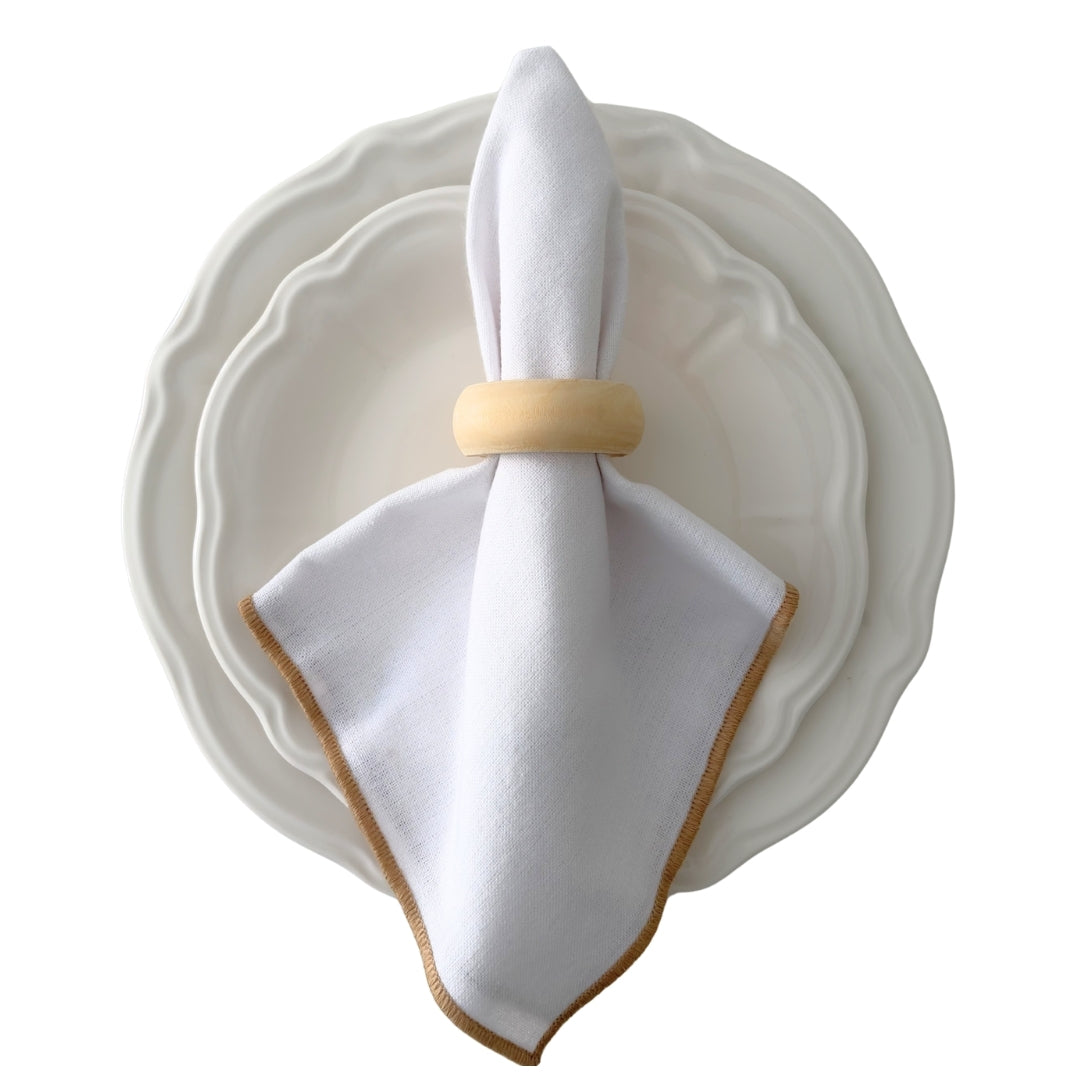 Yuli Wooden Napkin Ring, Set of 4
