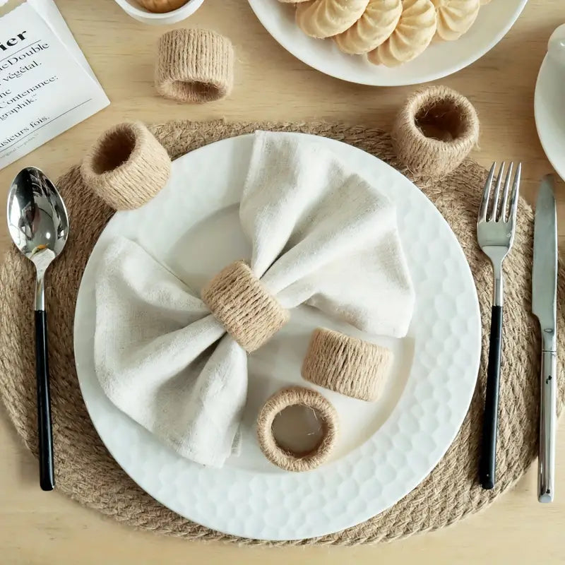 Ocean Jute Napkin Ring, Set of 4