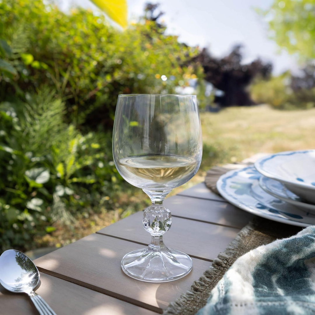 Matignon Crystal Stemmed Glasses – Bohemian Glass Water or Wine Glasses – Set of 3 (23cl)