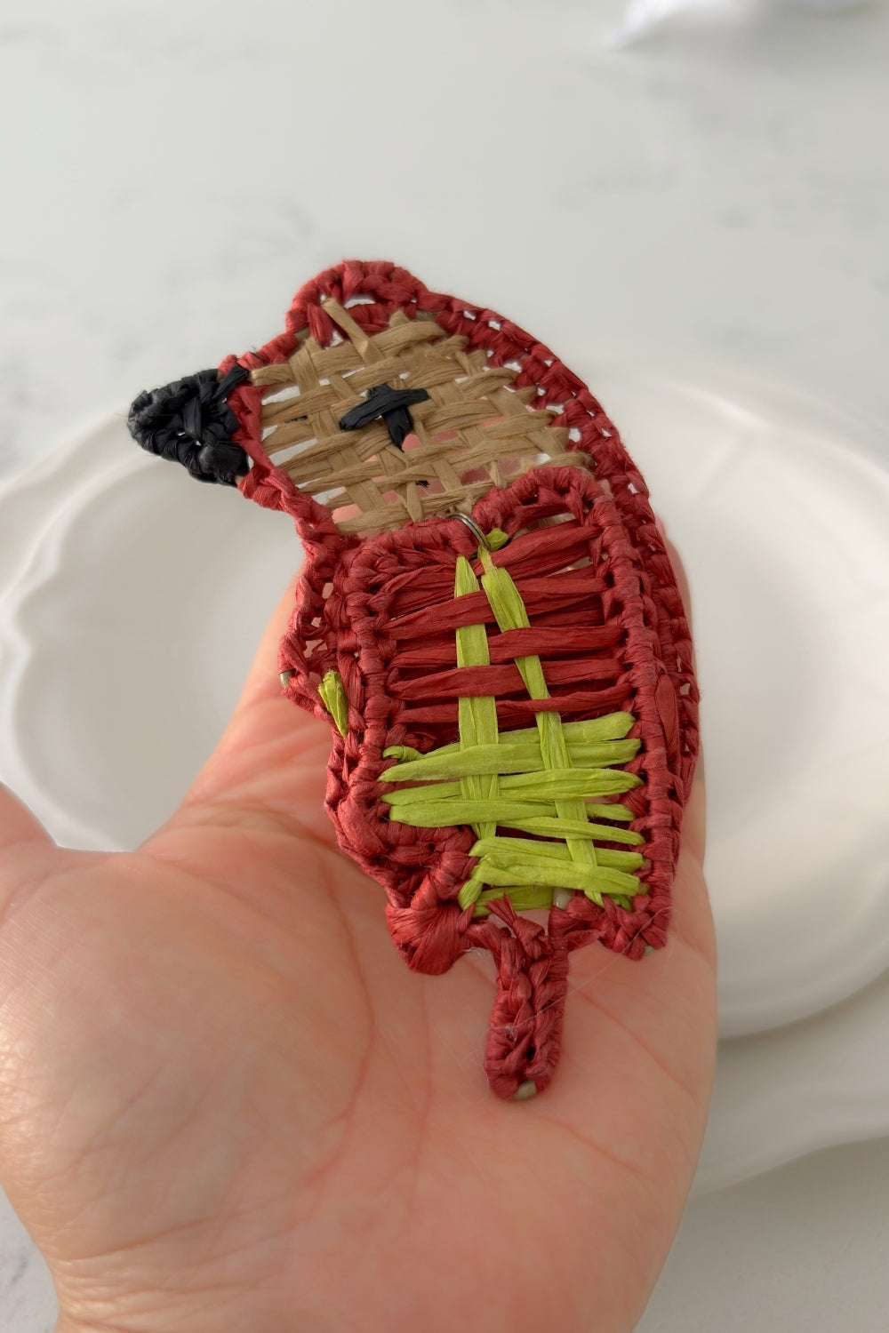 Handcrafted Parrot Raffia Napkin Rings (Set of 2) | Majestic Tropical Table Decor