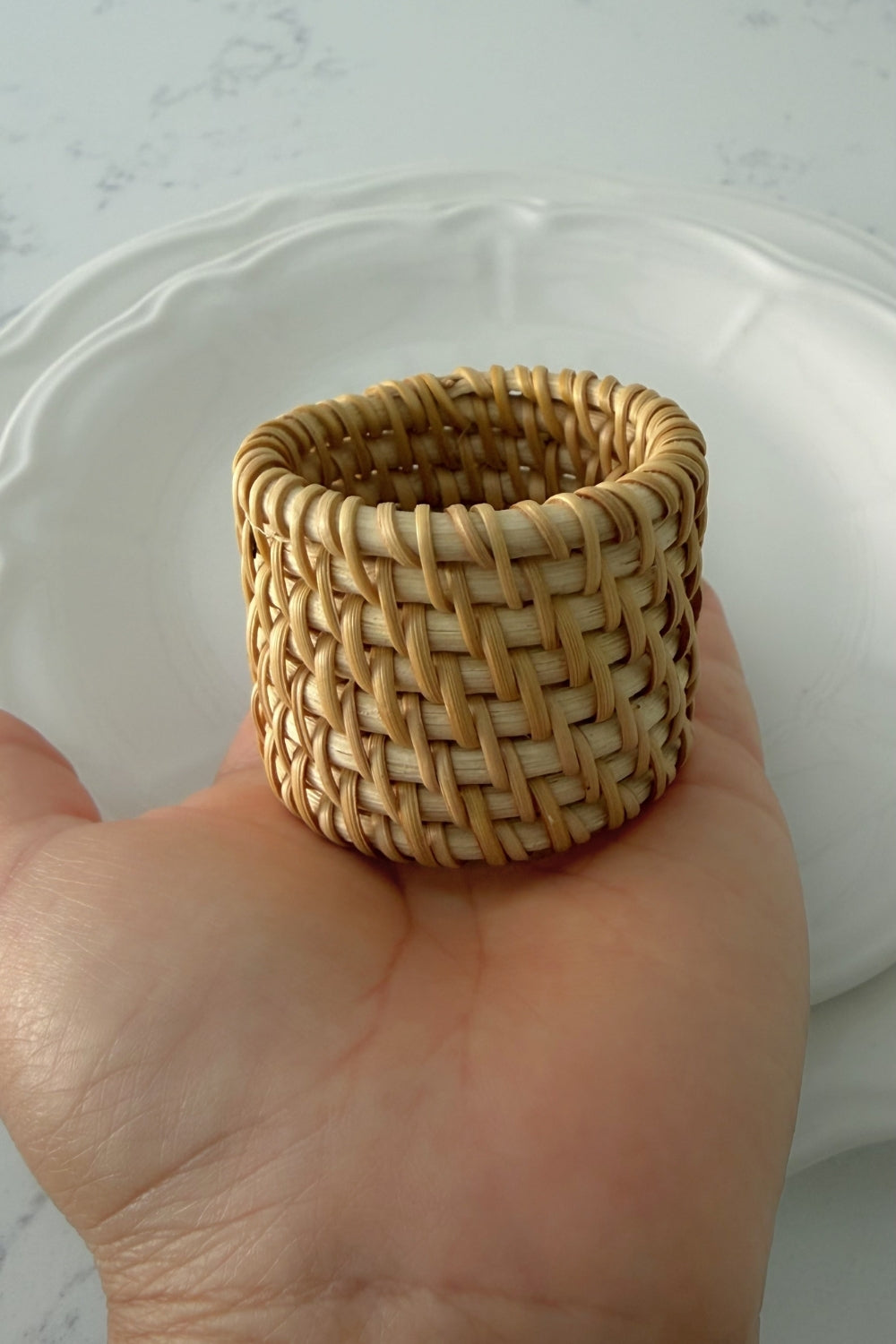 Lara - Bamboo Rattan Napkin Ring, Set of 4