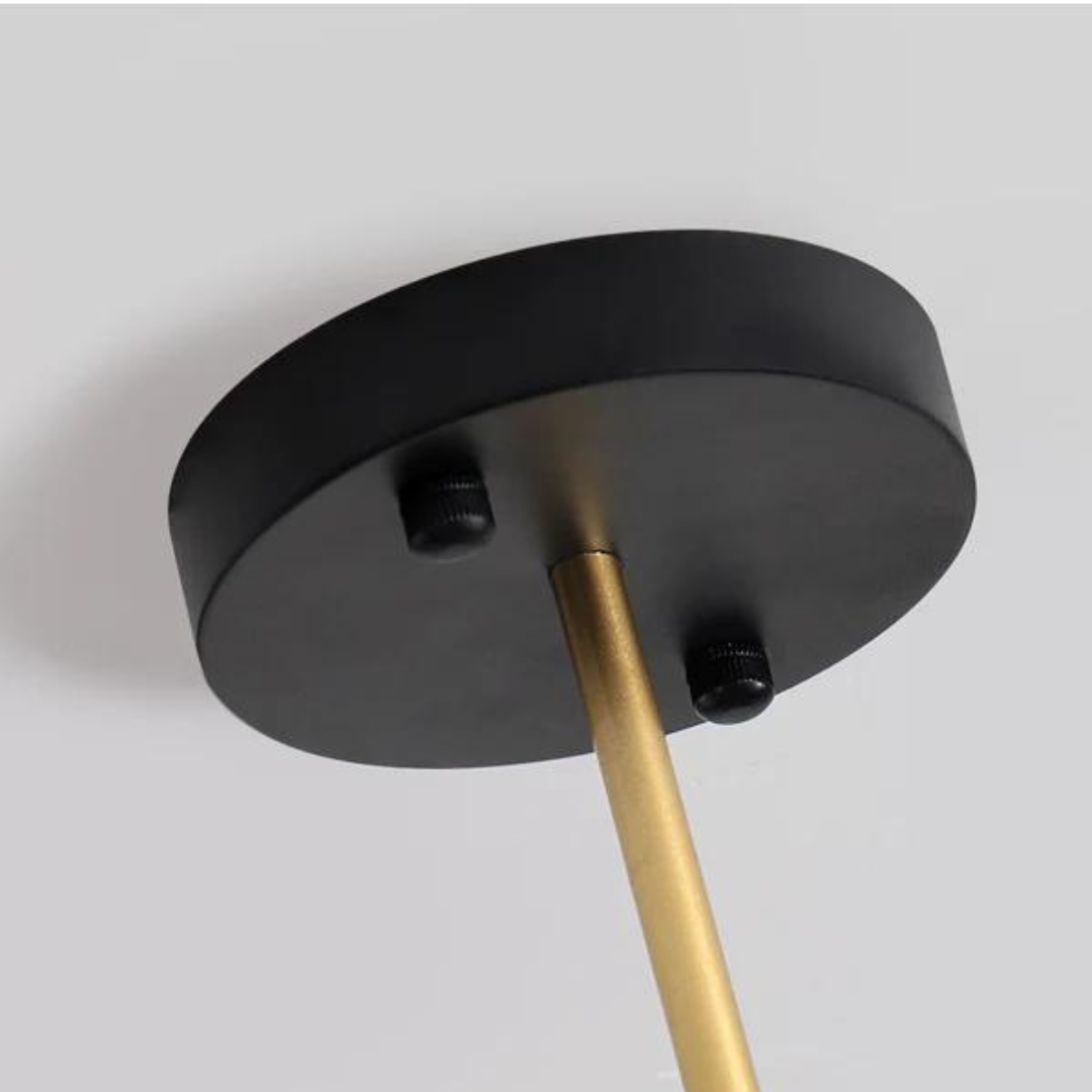 The Petra Chandelier, Black-Gold (6 lights)