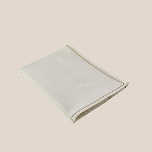 LINA table runner - Recycled Cotton Cloth, “Water-repellent” (Ecru Color)