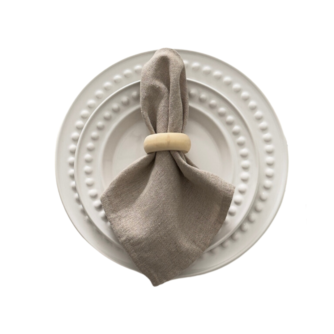 Yuli Wooden Napkin Ring, Set of 4