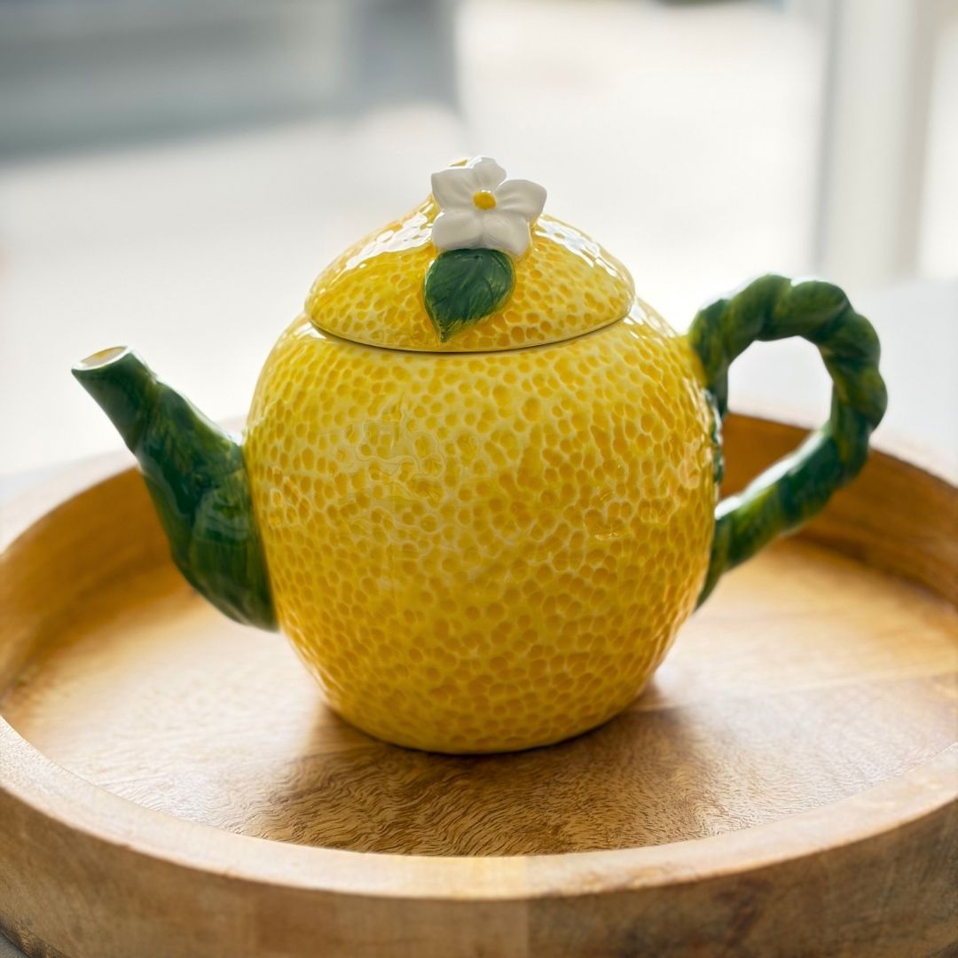Amalfi Lemon Ceramic Teapot | 500ml Excelsa Italian Design