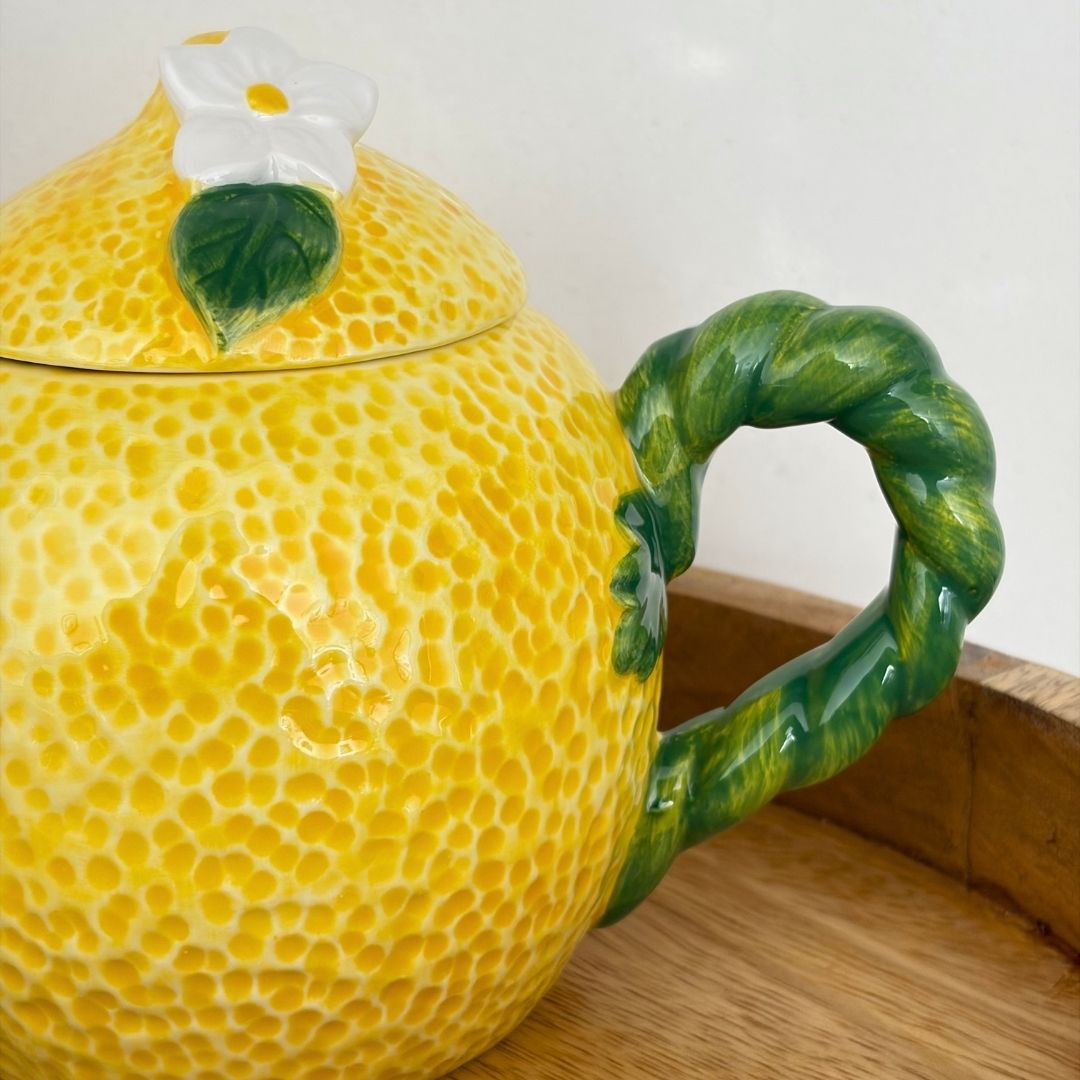 Amalfi Lemon Ceramic Teapot | 500ml Excelsa Italian Design