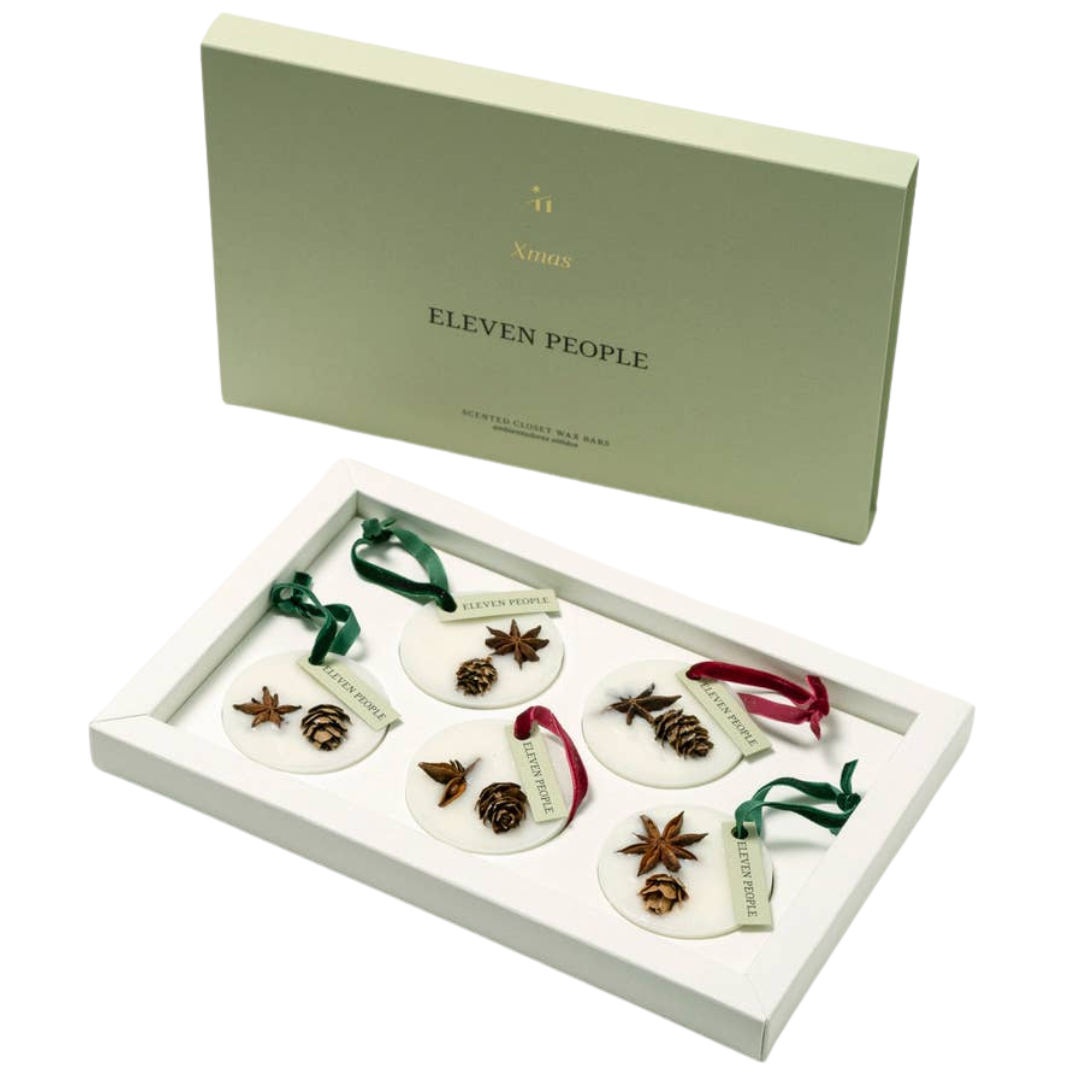 Xmas Christmas Closet Soy Wax Bar Freshener: Pack of 5 small