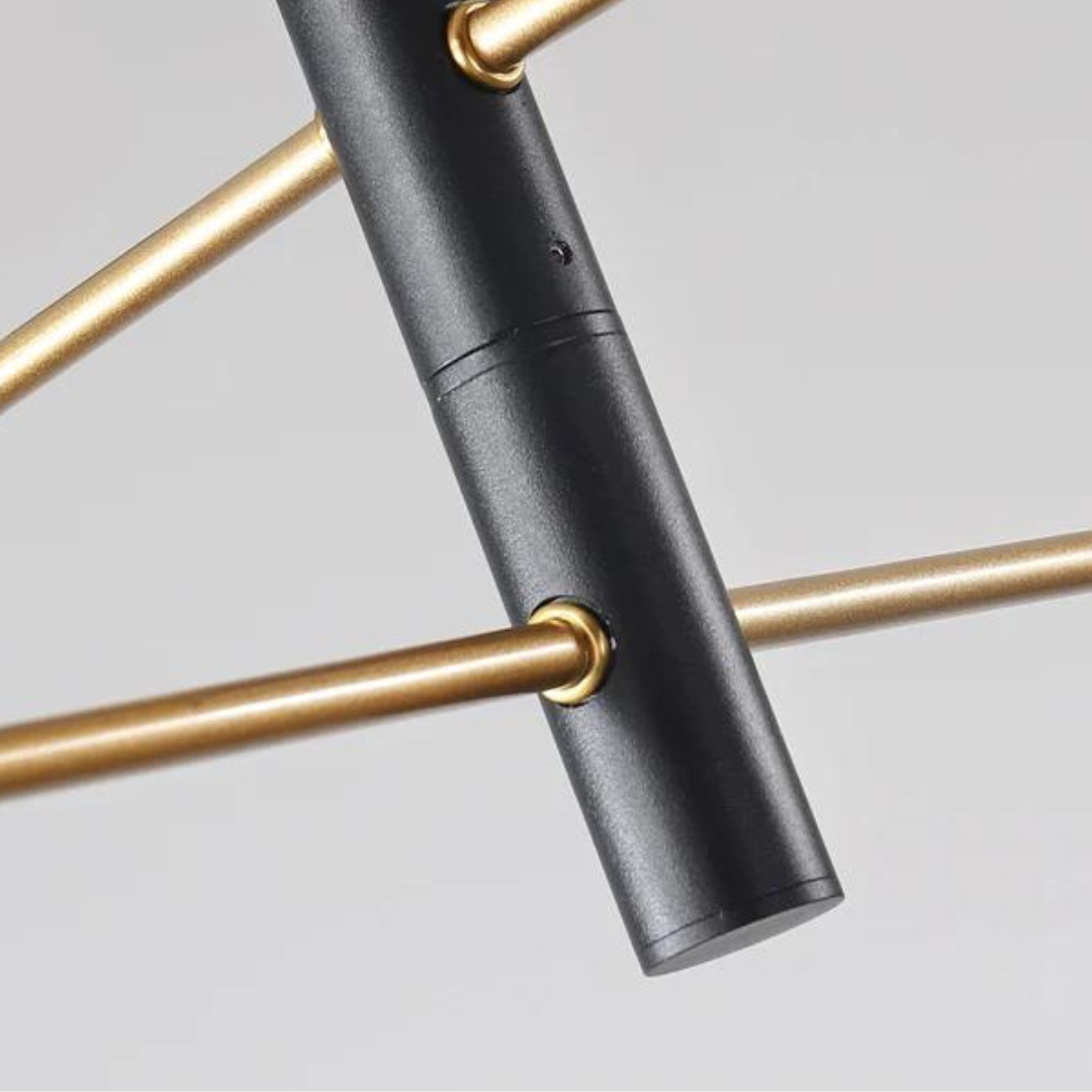 The Petra Chandelier, Black-Gold (6 lights)