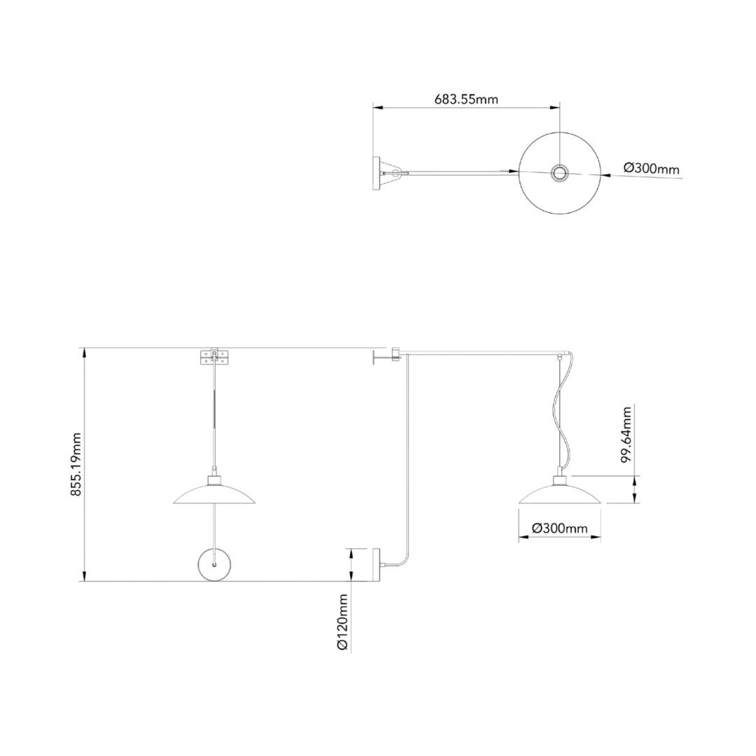 ELDORADO Metal wall light Black or Bronze