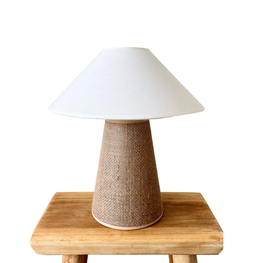 Sculpt Artisan Lamp | Natural Sisal & Ecru Cotton H34cm