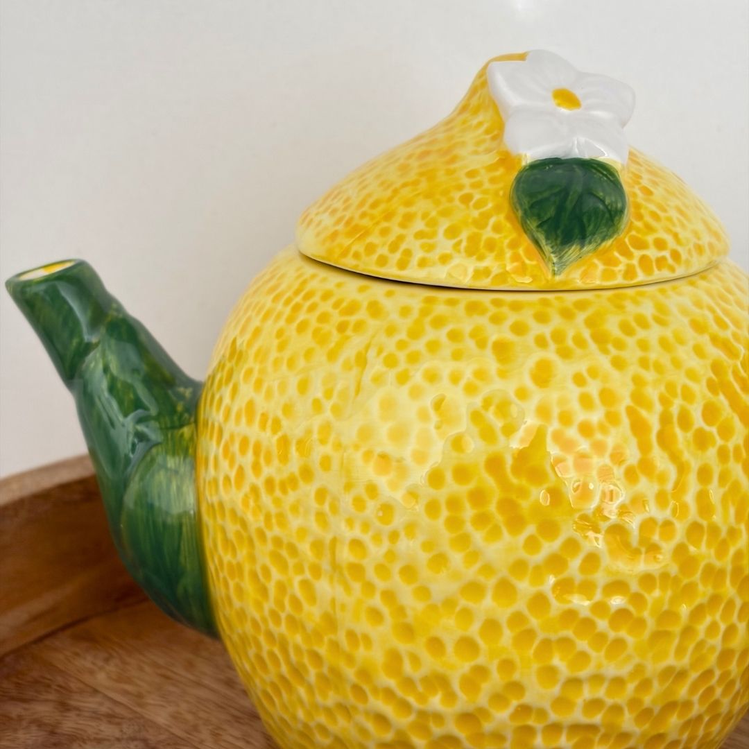 Amalfi Lemon Ceramic Teapot | 500ml Excelsa Italian Design
