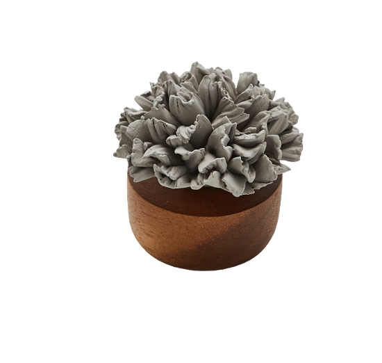 Oil Diffuser - Carnation Flower - Grey Color