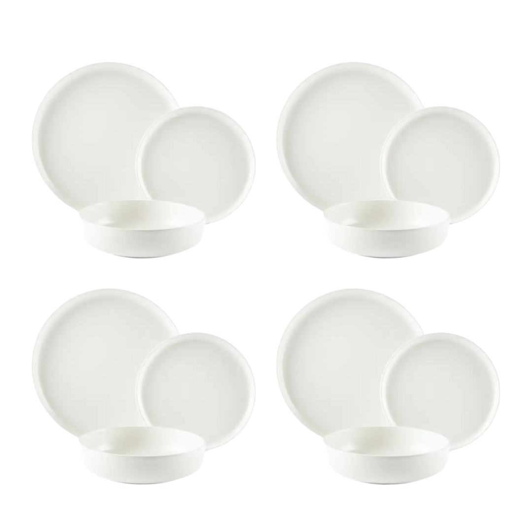 Nordic 12-Piece Ceramic Dinnerware Set – Service for 4
