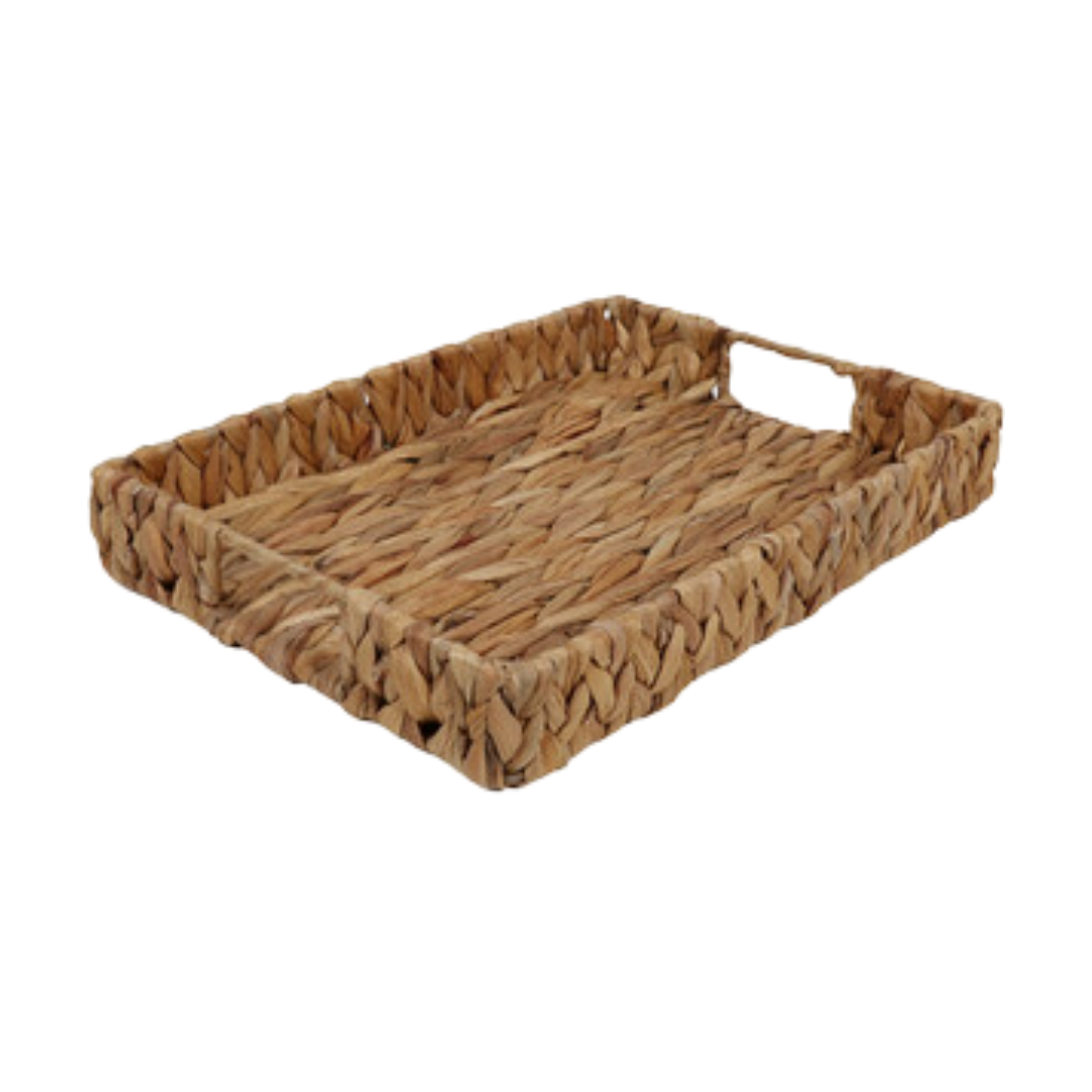 Set of 2 Water Hyacinth Trays – Natural