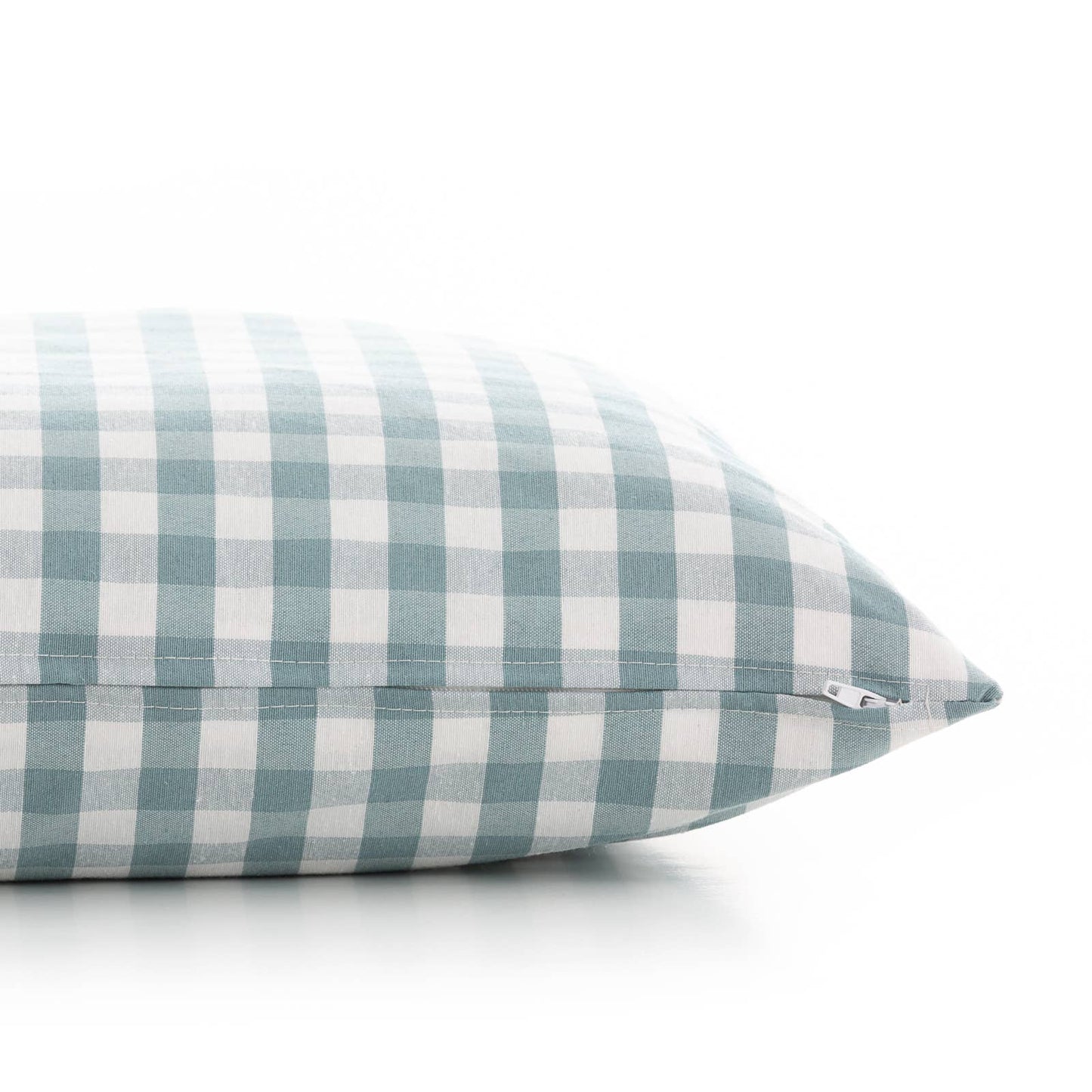 Aquamarine Gingham Water-Repellent Cushion Covers 45x45 cm (Set of 2) | Indoor/Outdoor