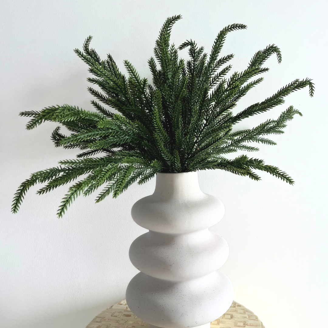 Faux Norfolk Pine Branches, Set of 4 Pieces