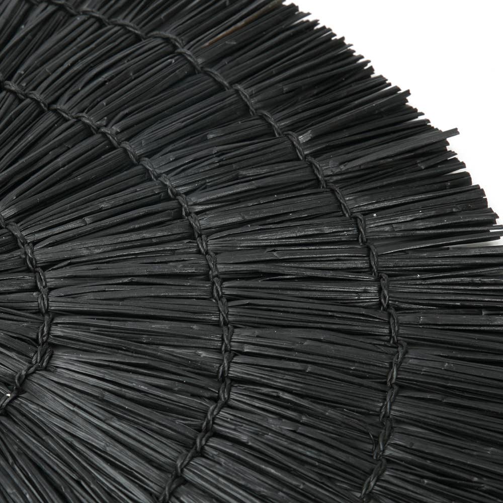 The Alang Alang Placemat - Round - Black (Set of 4)
