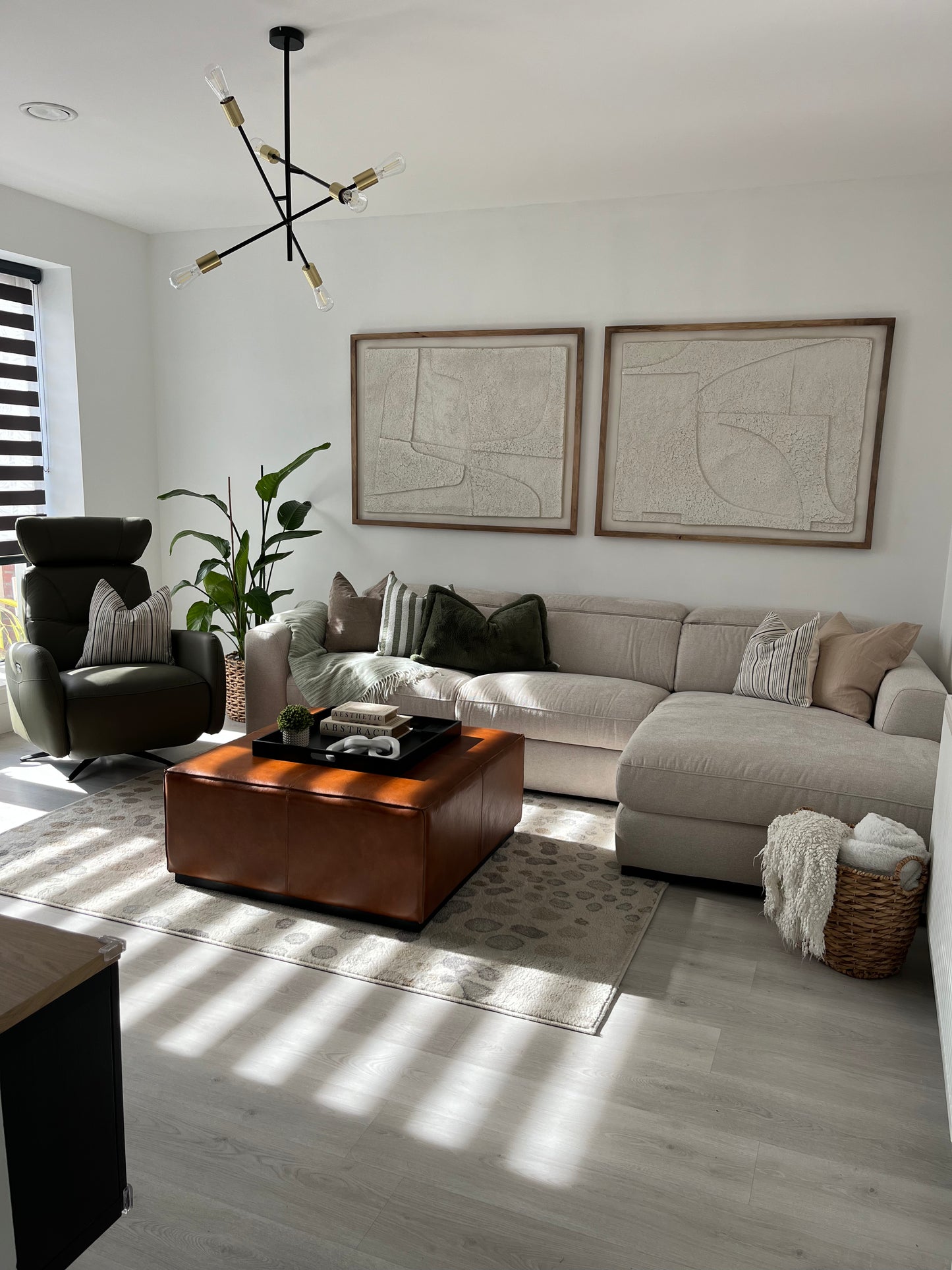 Wood Chain Link Decor, white