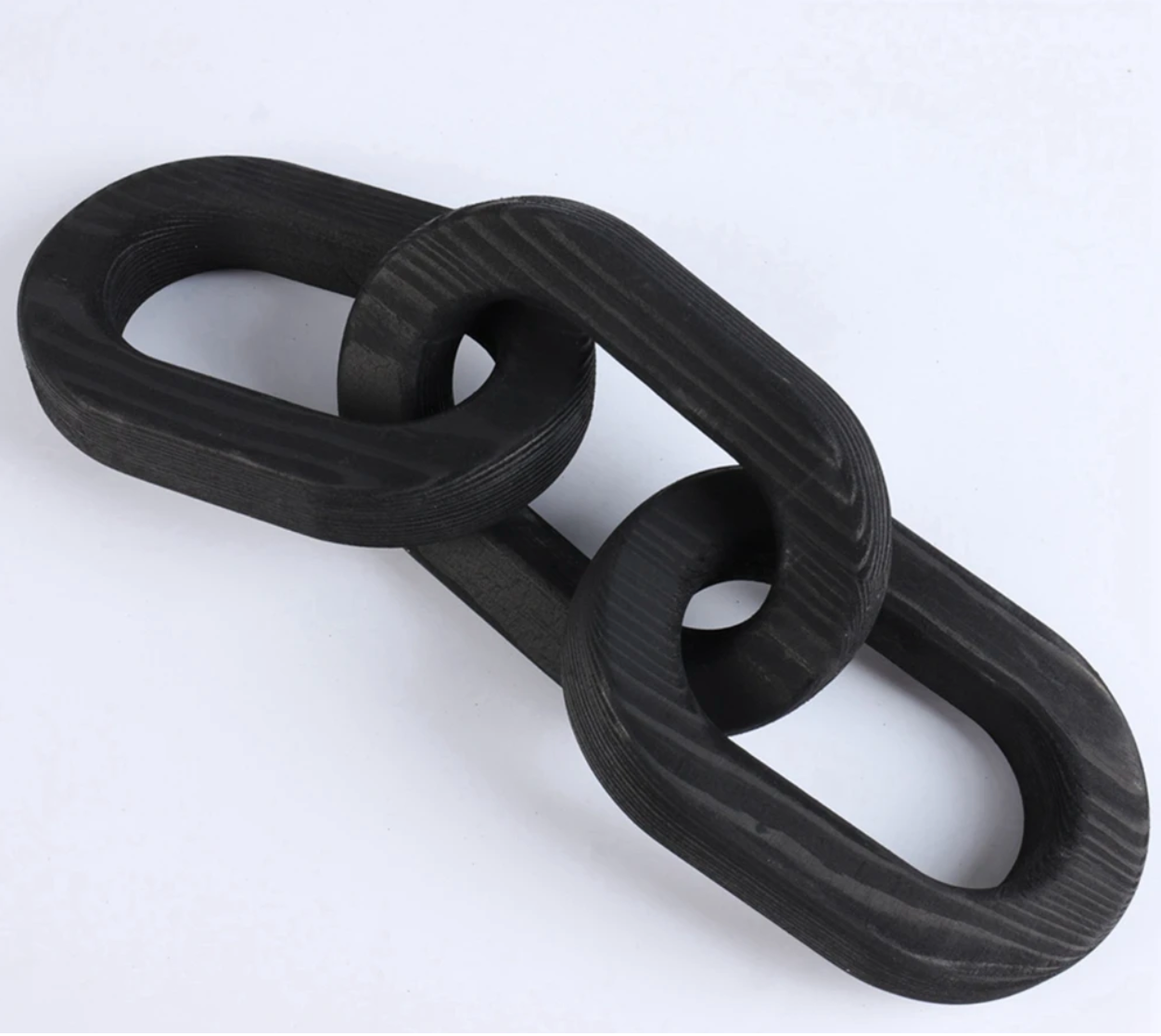Wood Chain Link Decor, Black