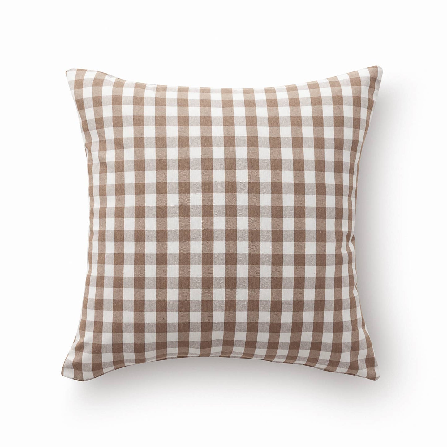 Brown Gingham Water-Repellent Cushion Covers 45x45 cm (Set of 2) | Indoor/Outdoor