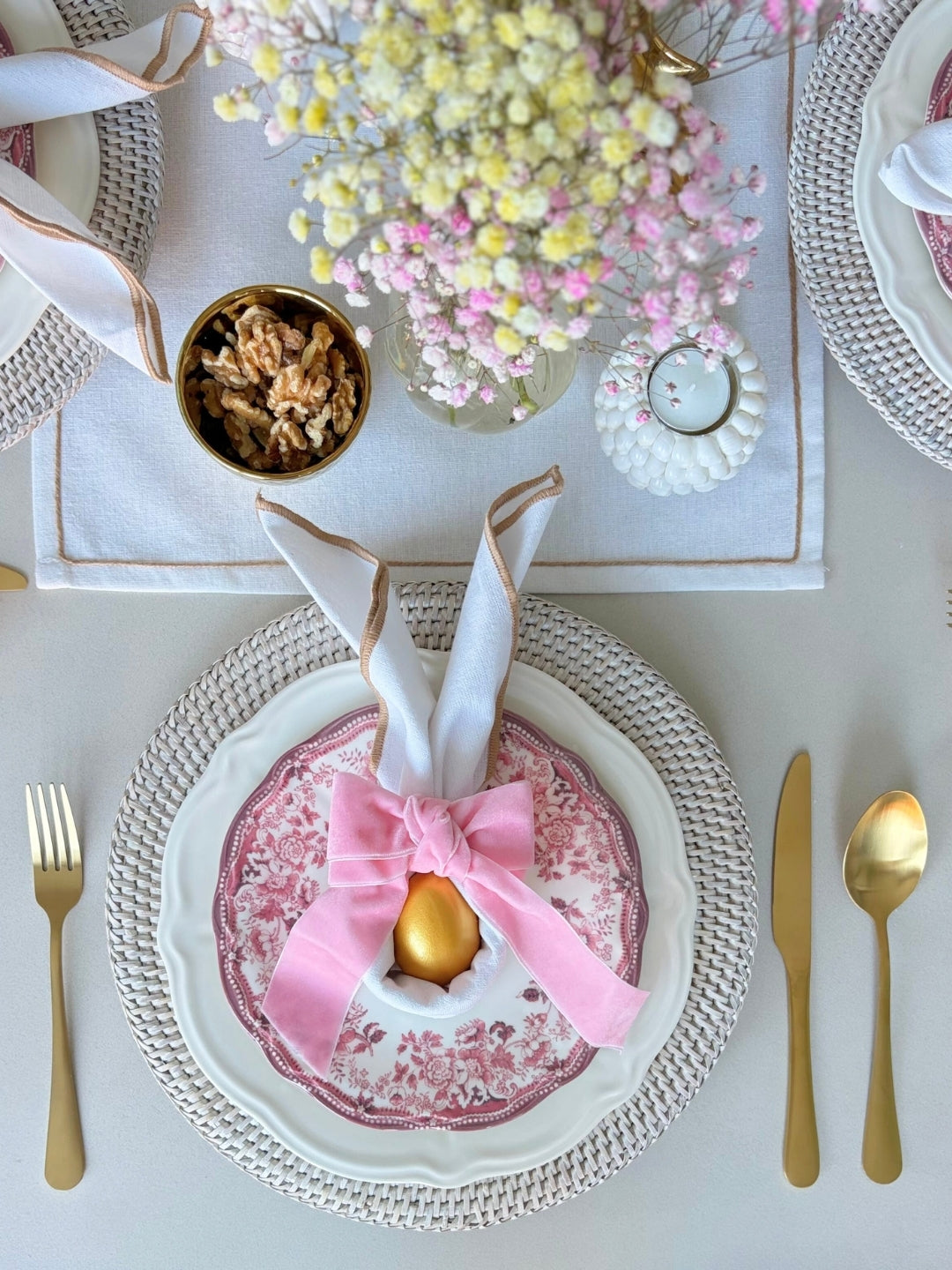 Set of 6 Faustine Dessert Plates - Antique Red & Pink Floral (20.5cm) | As Seen in Press & 2026 Trends