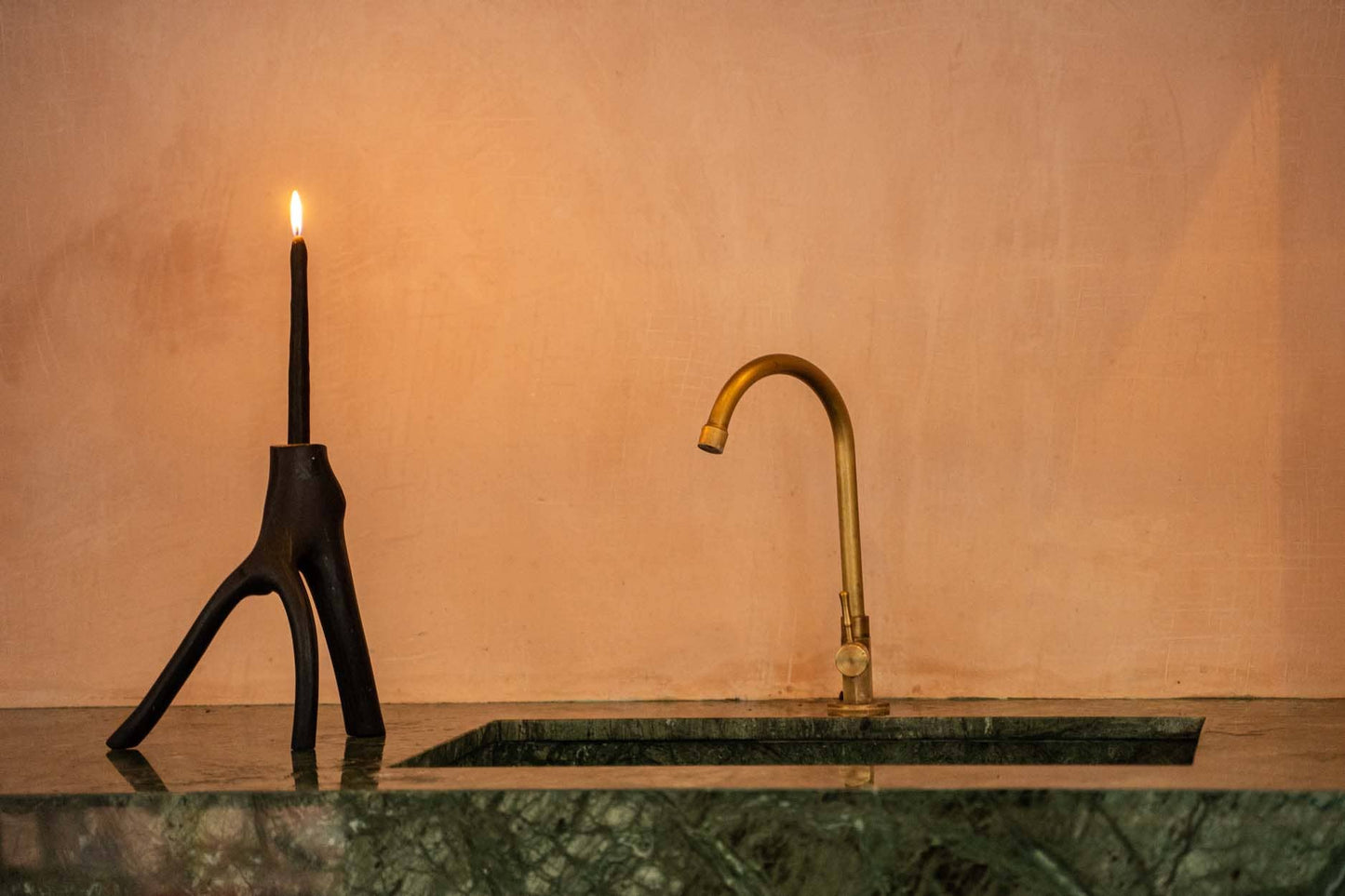The Triple Twig Candle Holder - Black