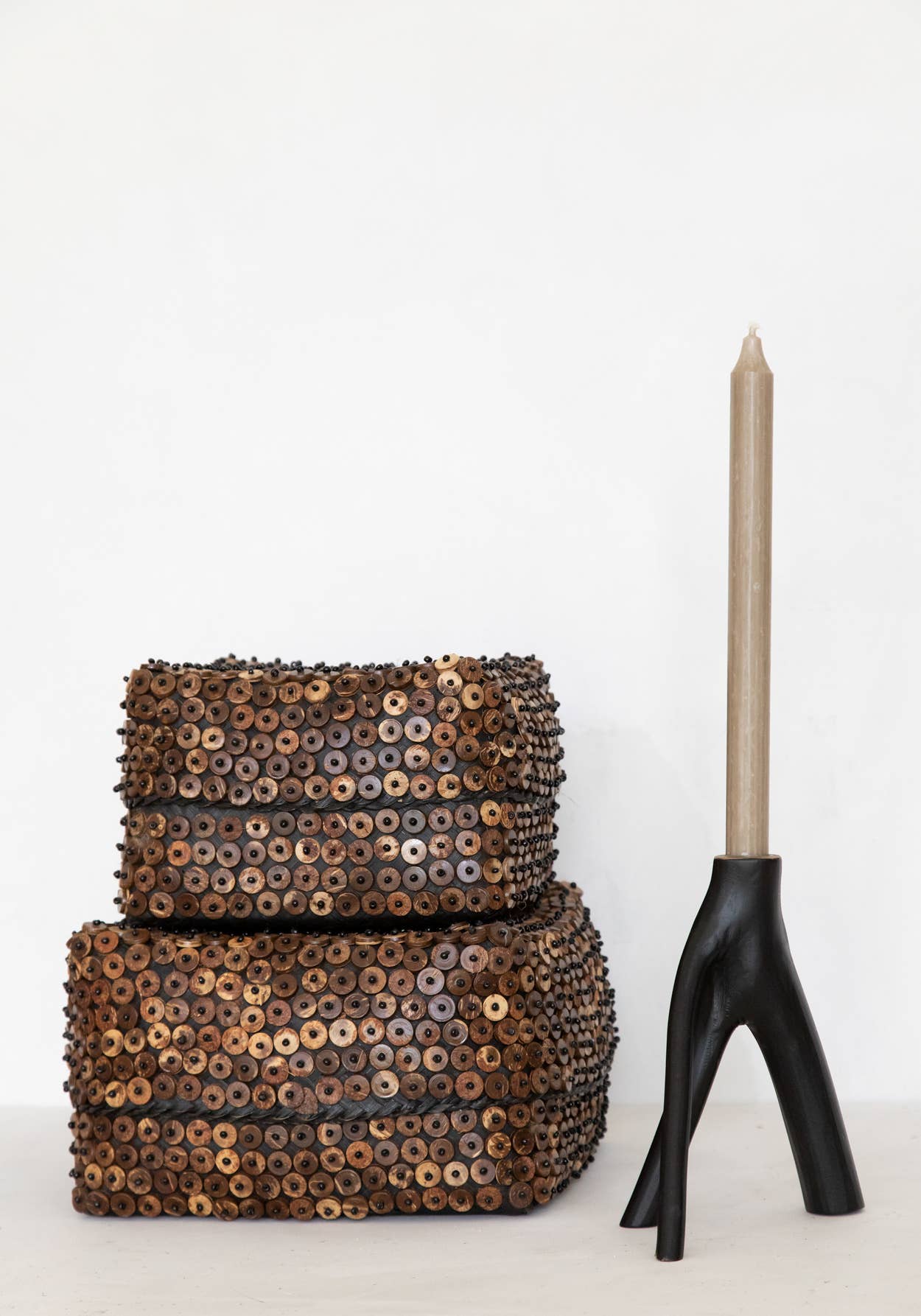 The Triple Twig Candle Holder - Black