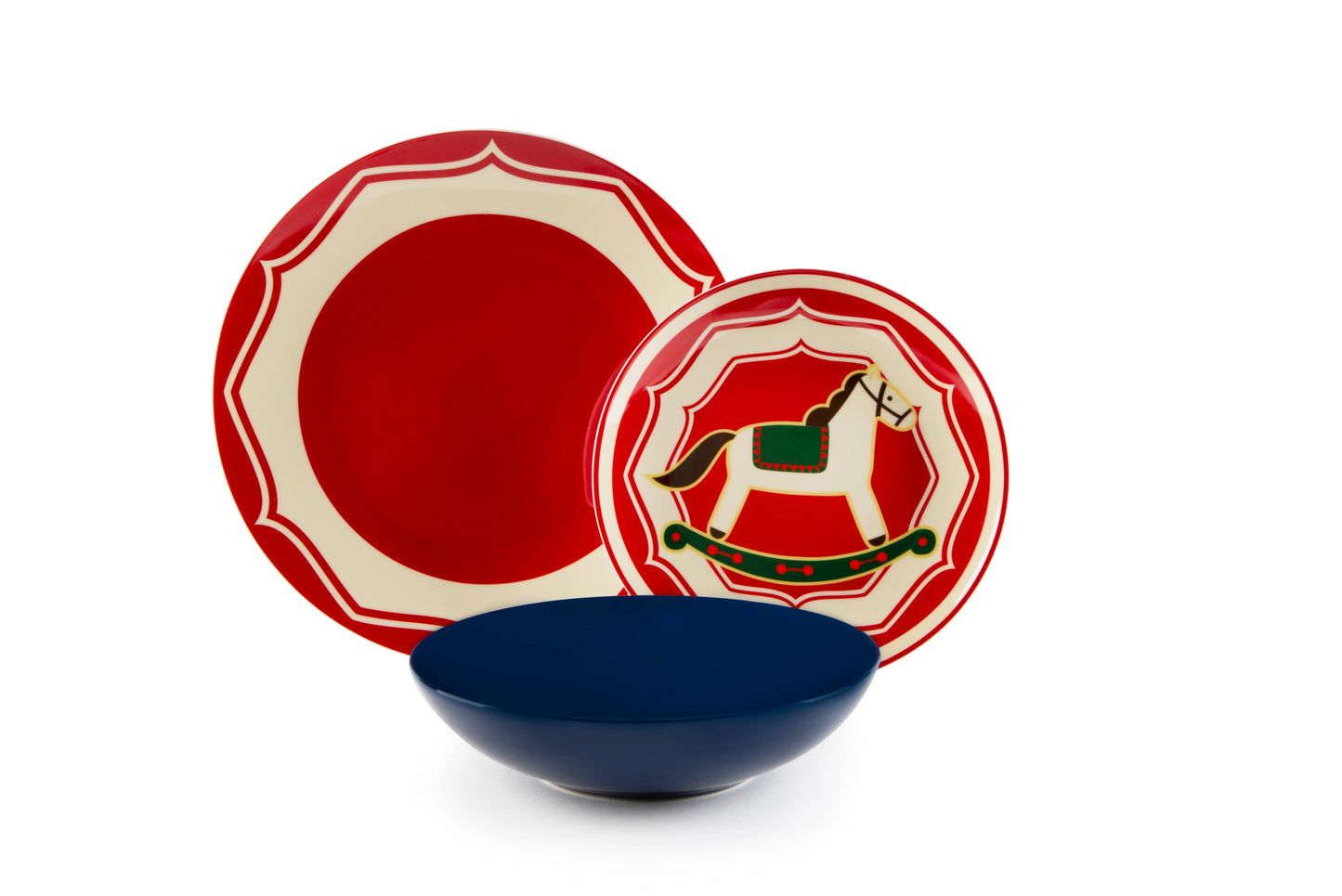 Vintage Christmas 18-Piece Porcelain Dinnerware Set – Service for 6