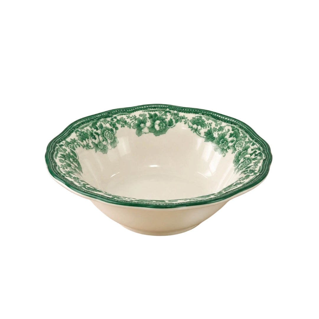 Faustine Green floral porcelain cereal bowl 16cm