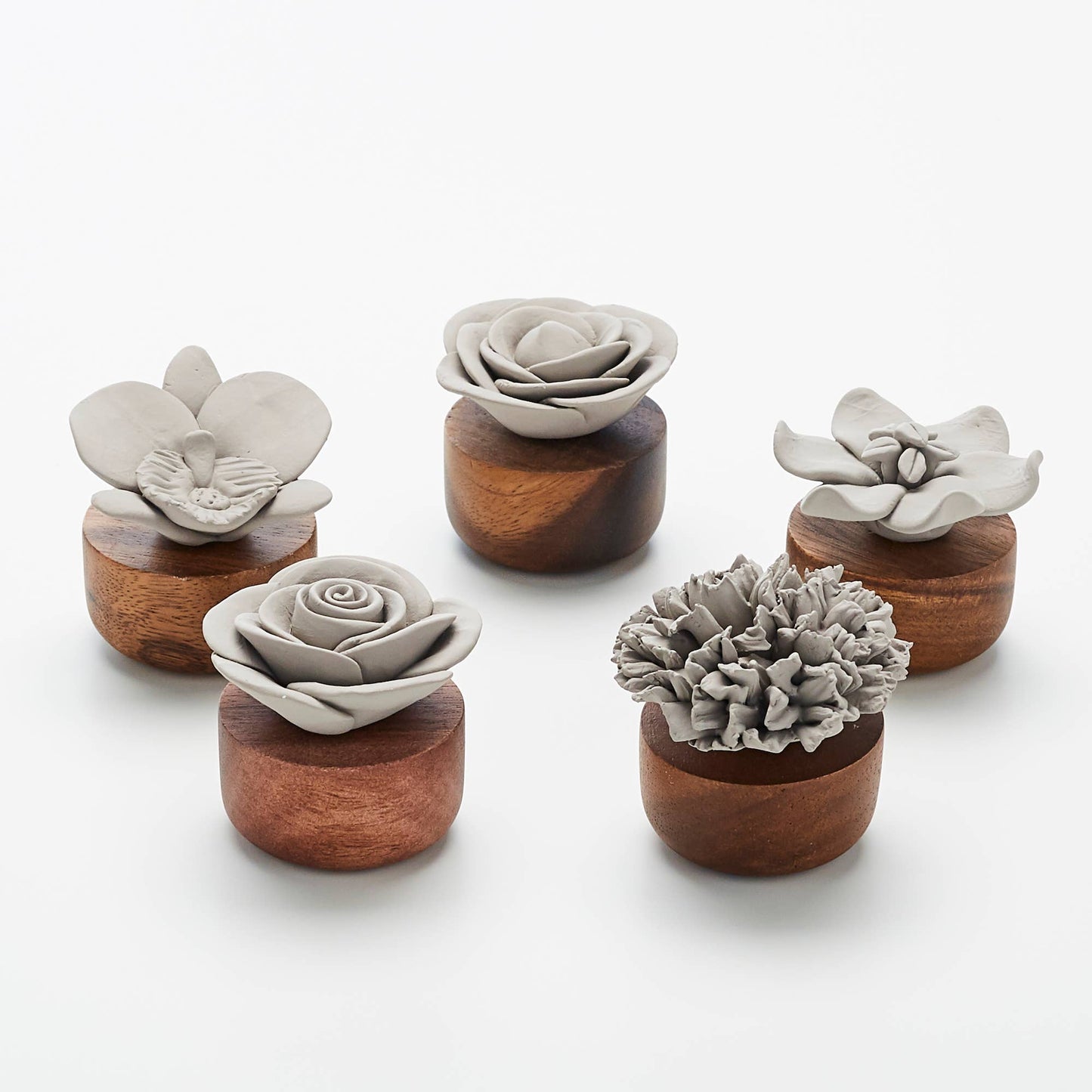 Oil Diffuser - Carnation Flower - Grey Color