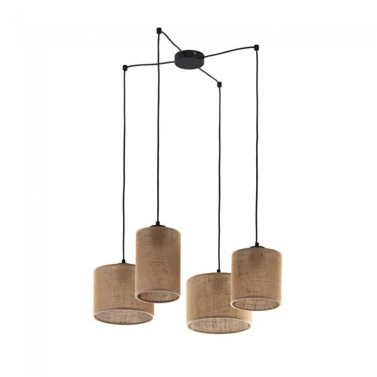 Ogassa 4-Light Natural Raffia Pendant Lamp